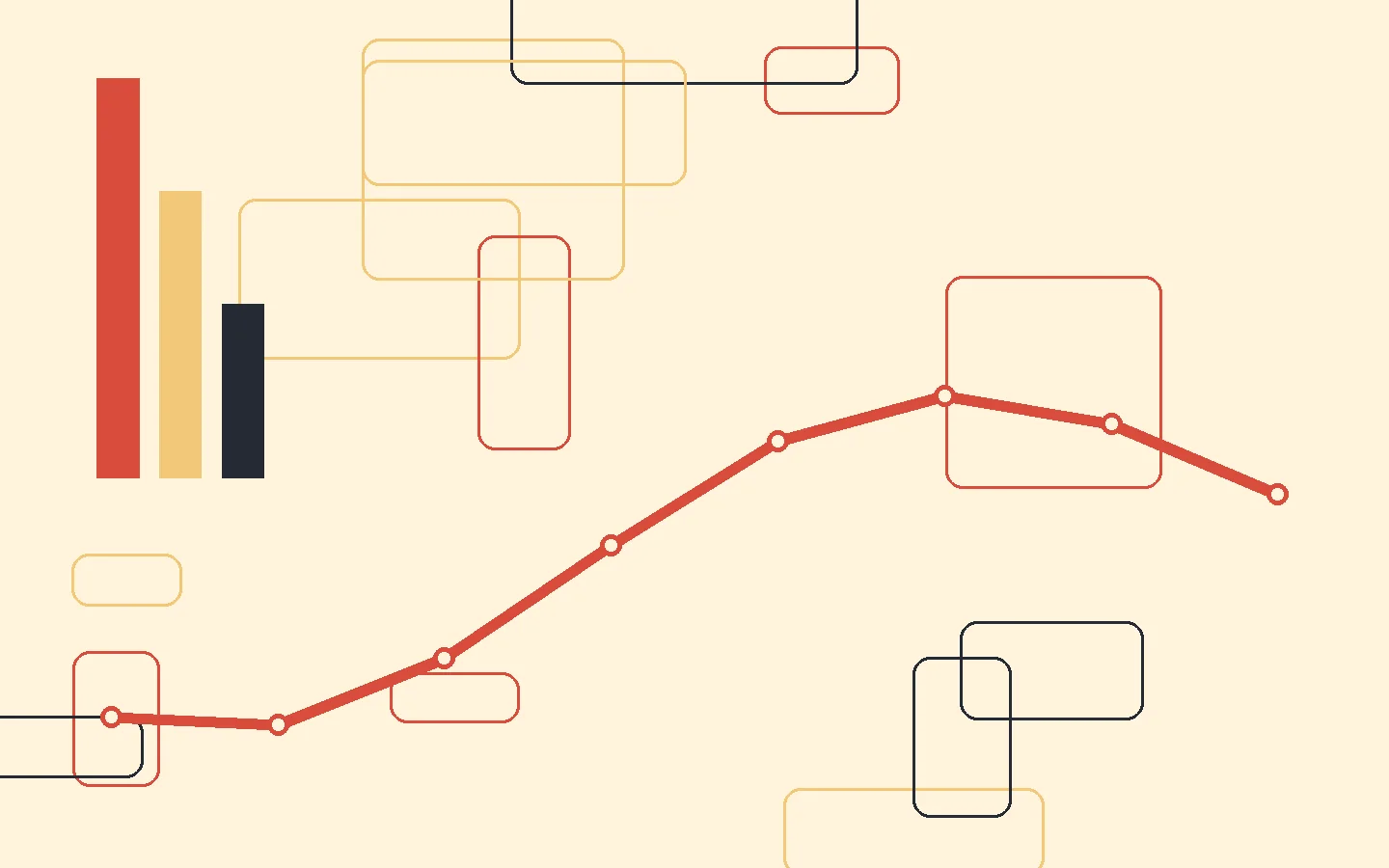 Abstract editorial illustration for Designing scam warnings people can act on