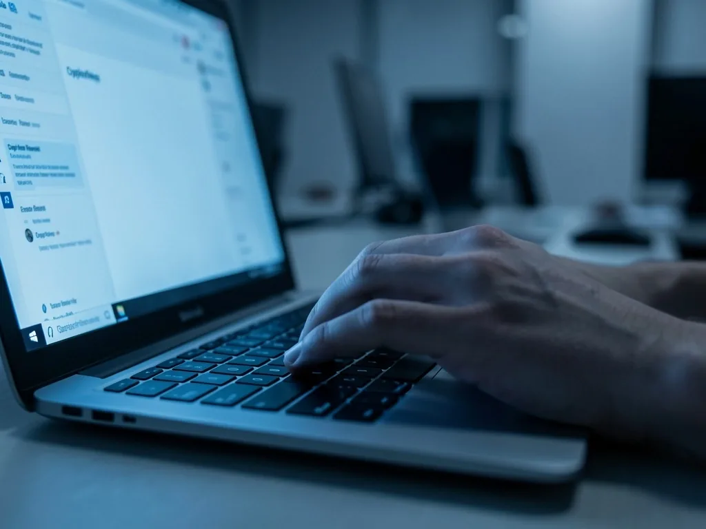 Investor learning on a laptop